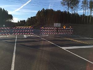 Part of the Yellow Brick Road finished last year off Highway 58 near Clark Road remains closed. Eventually, it will connect with new section of roadway, opening up a more direct connection between Highway 58 and I-75.