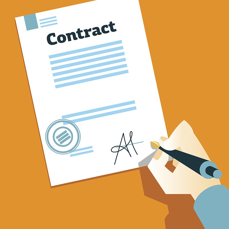 Hand signs contract