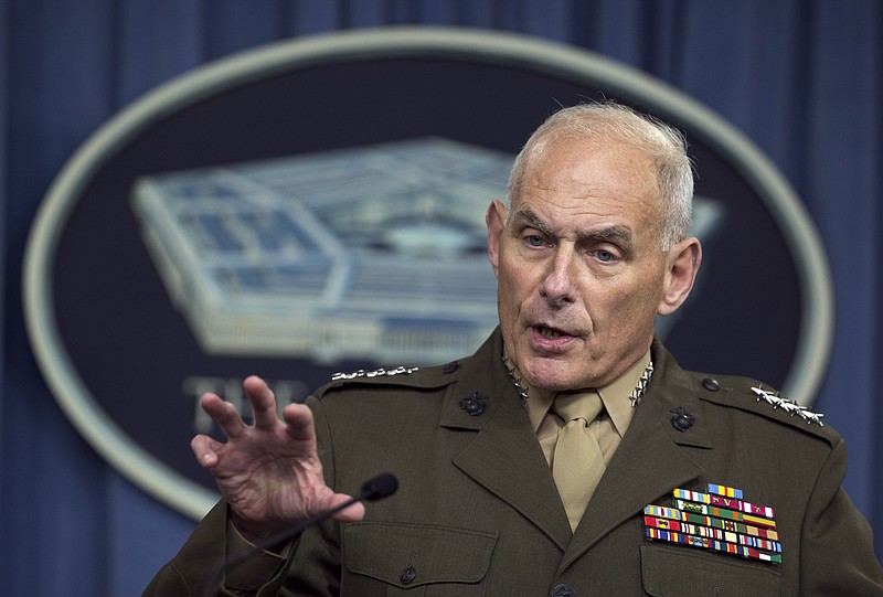 
              U.S. Southern Command Commander Gen. John Kelly speaks to reporters during a briefing at the Pentagon, Friday, Jan. 8, 2016.   (AP Photo/Manuel Balce Ceneta)
            