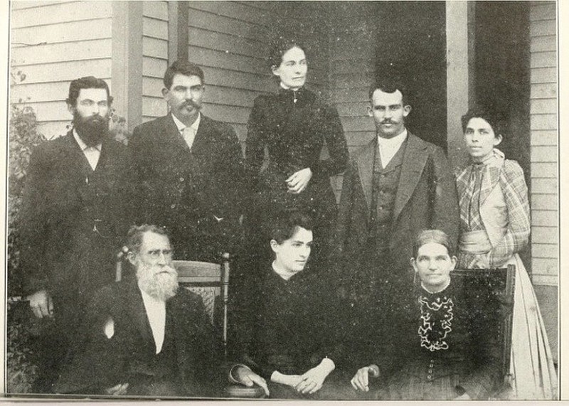 Isabel "Belle" Cobb, standing in the middle of the back row, lived in Bradley County, Tenn., as a young girl and became the first female doctor in Indian Territory after she and her family moved to Oklahoma.