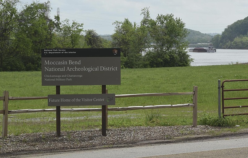 The site of the future Moccasin Bend visitor's center on Hamm Road is seen Tuesday, Aug. 14,  2015, in Chattanooga, Tenn.