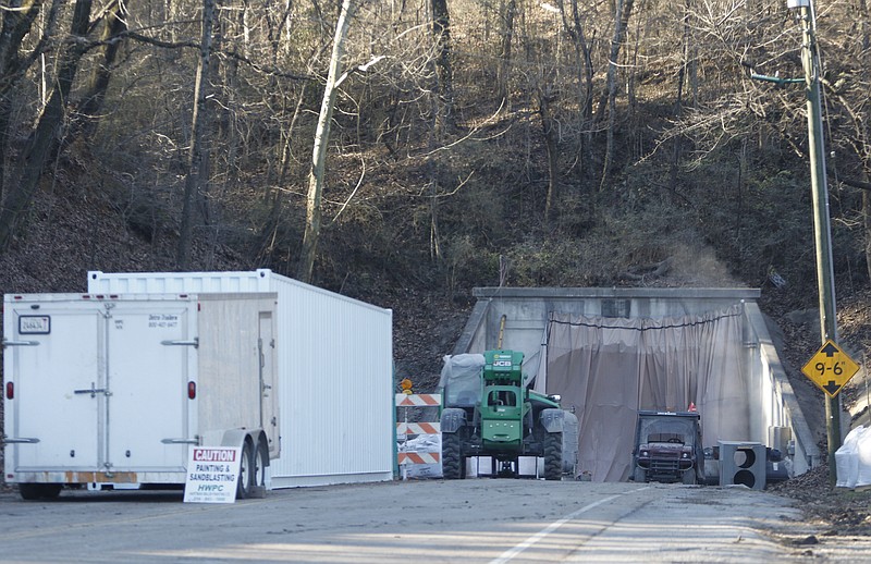 Staff Photo by Dan Henry / The Chattanooga Times Free Press- 1/13/16. Construction continues on the Wilcox Tunnel on January 13, 2016. 