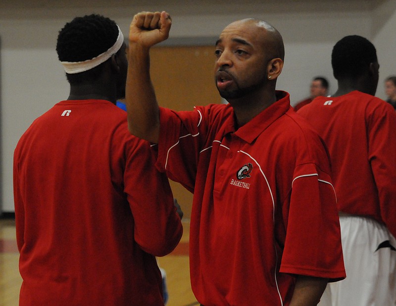 Ooltewah coach Andre Montgomery is seen at a 2014 game against Cleveland.