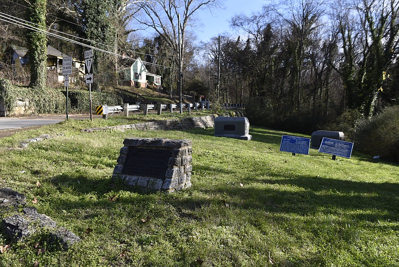 The Pennsylvania Reservation on the north end of Missionary Ridge, part of the Chickamauga and Chattanooga National Battlefield is photographed on Monday, Jan. 11, 2016, in Chattanooga, Tenn. The Glass House Collective helped obtain a grant to make a trail on Trust for Public Land property connecting the Sherman Reservation with the Pennsylvania Reservation at the foot of Missionary Ridge. 