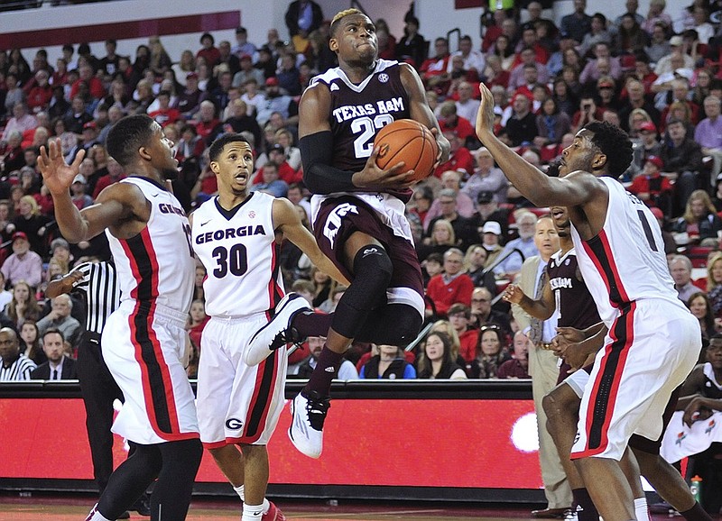 Texas A&M senior guard Danuel House helped power the Aggies to a 79-45 win at Georgia on Saturday, handing coach Mark Fox his worst loss in seven seasons with the Bulldogs.