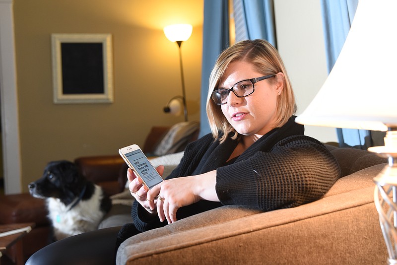 Macy Licht and her brother-in-law Chris Heintz hosted an NPR listening party in her living room. They chose the podcast "What Is Beauty?" to play on her phone for 20 of their friends, followed by 90 minutes of discussion after.