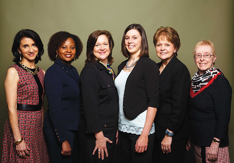 From left, Chattanooga Women's Leadership Institute members Patti Frierson, Domina Alford, Mical Traynor, Stephanie Whiting, Pam Morris and Marj Fleming.