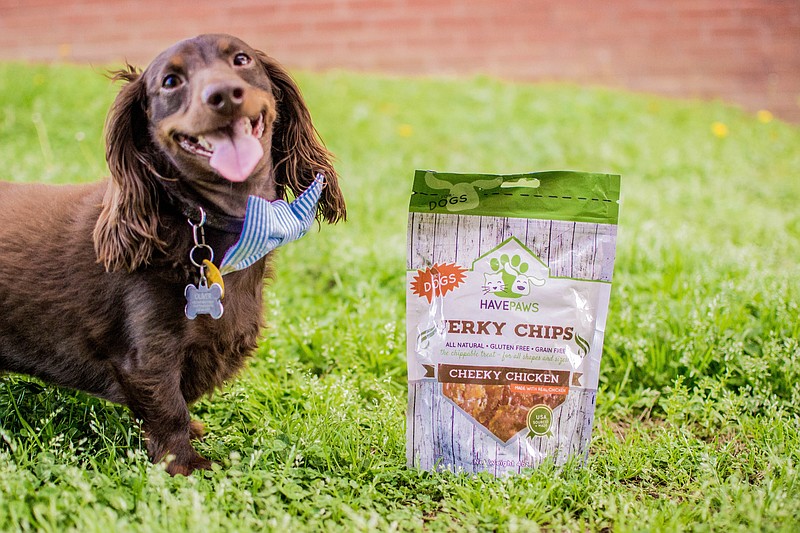 Pet stores as far away as New York and Texas carry HavePaws Jerky Chips made by Noah Falkie and Chelsee Mundy, a Chattanooga couple in their early 20s.