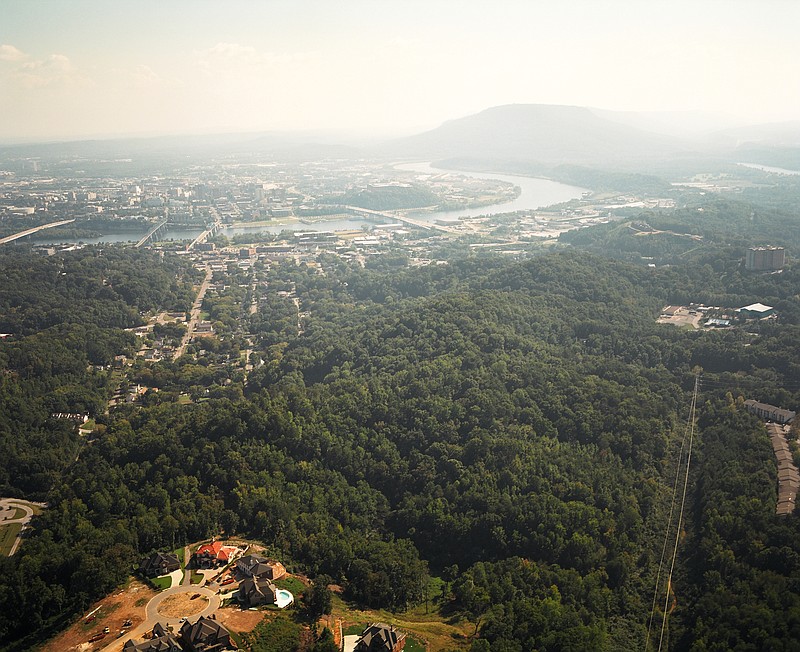 An aerial shot of Stringer's Ridge, provided by the Trust for Public Land.