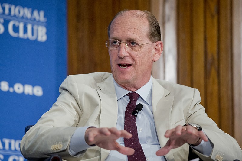 
              FILE - In this Friday, May 15, 2015, file photo, Delta Air Lines CEO Richard Anderson speaks during a panel discussion at the National Press Club in Washington. Anderson, who oversaw Delta Air Lines' transformation into one of the world's most profitable airlines, will retire in May 2016. His right-hand man, airline president Ed Bastian, will take over as CEO. (AP Photo/Manuel Balce Ceneta, File)
            