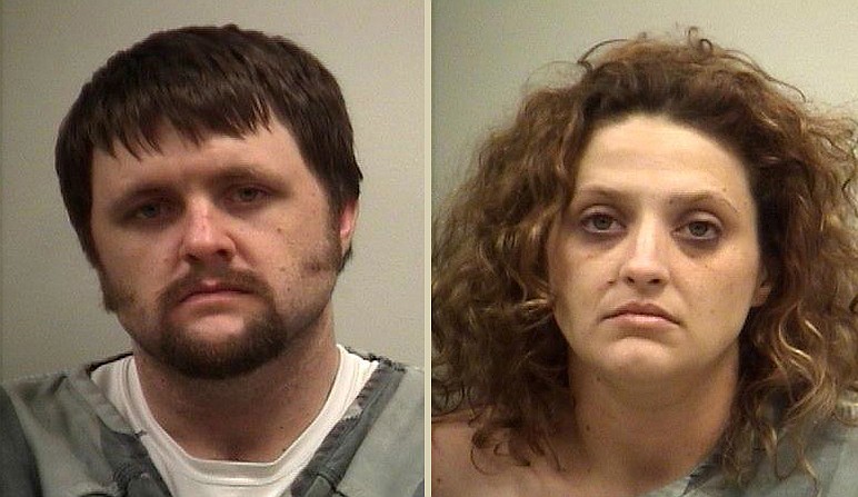 Benjamin Jay McClain, left, and Jami Nicole Spain, both of Crossville, were arrested and charged with, burglary, unlawful possession of a controlled substance, unlawful manufacturing of a controlled substance and unlawful possession of drug paraphernalia.