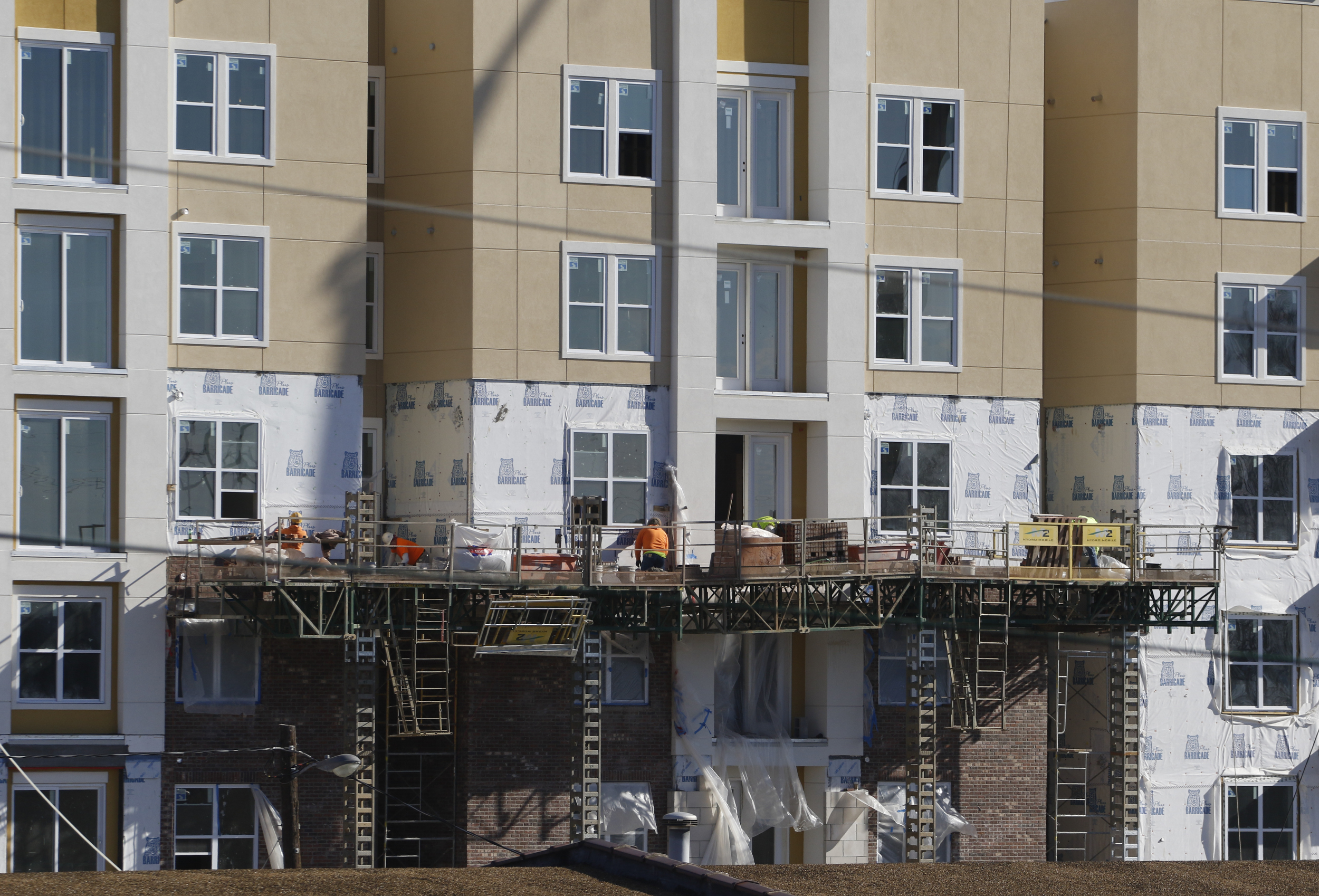 Staff Photo by Dan Henry / The Chattanooga Times Free Press- 2/8/16. Construction continues on the Douglas Heights apartment complex off of M.L.King Blvd. on Monday, February 8, 2016.