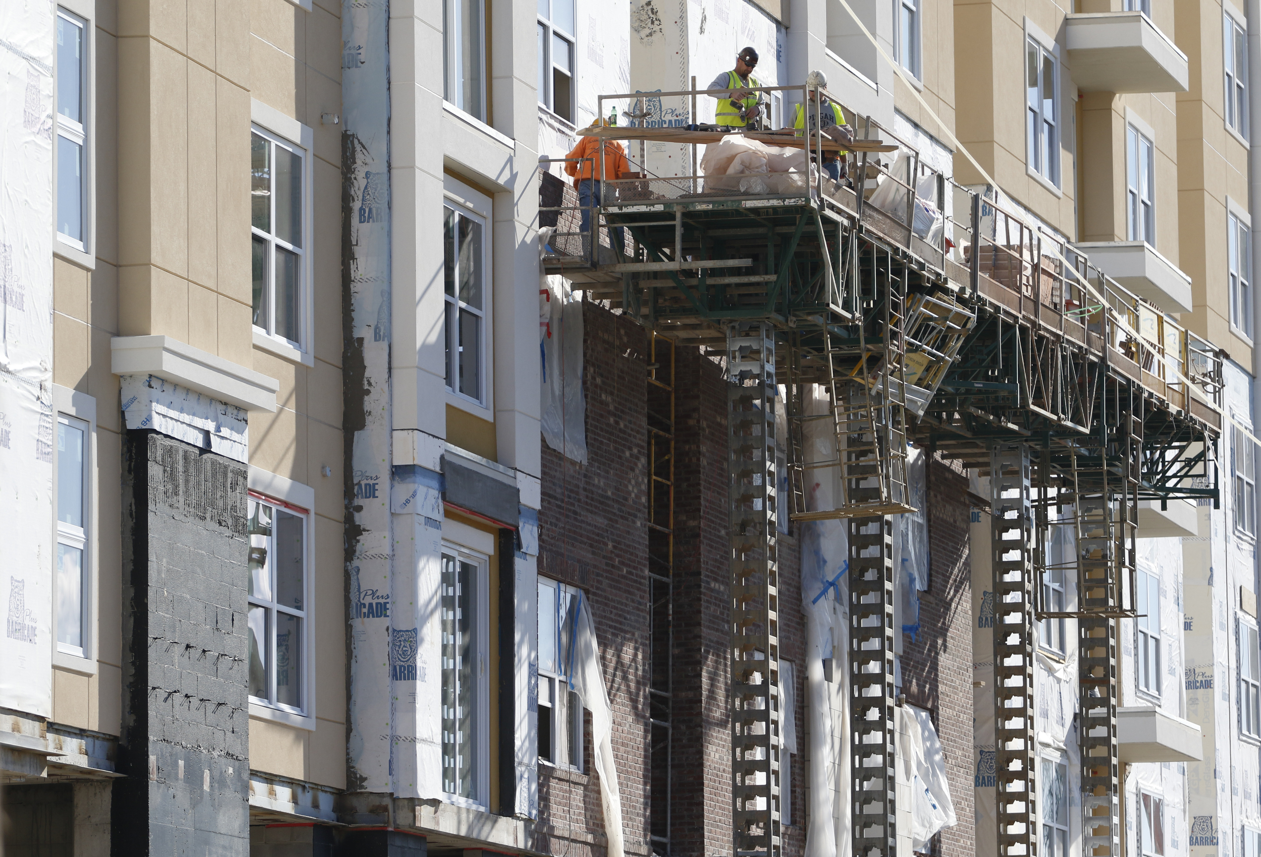 Staff Photo by Dan Henry / The Chattanooga Times Free Press- 2/8/16. Construction continues on the Douglas Heights apartment complex off of M.L.King Blvd. on Monday, February 8, 2016.
