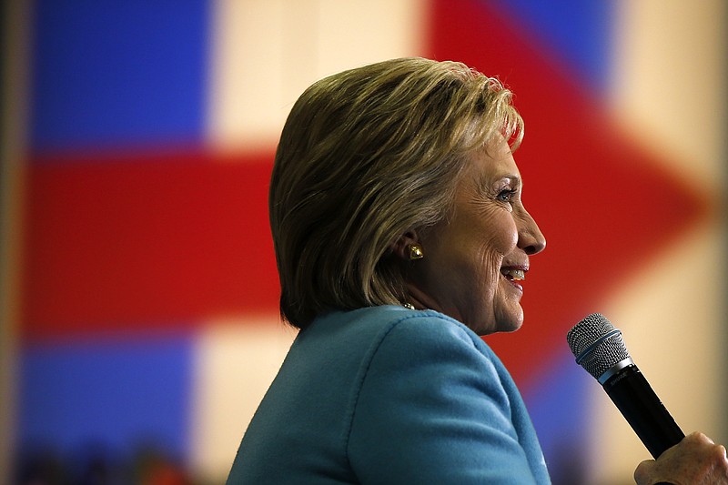 
              Democratic presidential candidate Hillary Clinton speaks during a campaign stop Monday, Feb. 8, 2016, in Hudson, N.H. (AP Photo/Matt Rourke)
            