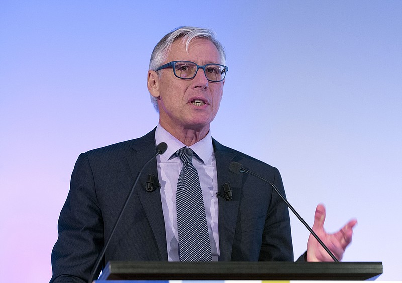 In this Tuesday  Feb. 9, 2016, file photo, French drug maker Sanofi CEO Olivier Brandicourt presents the company's 2015 full year results in Paris. (AP Photo/Jacques Brinon)
            