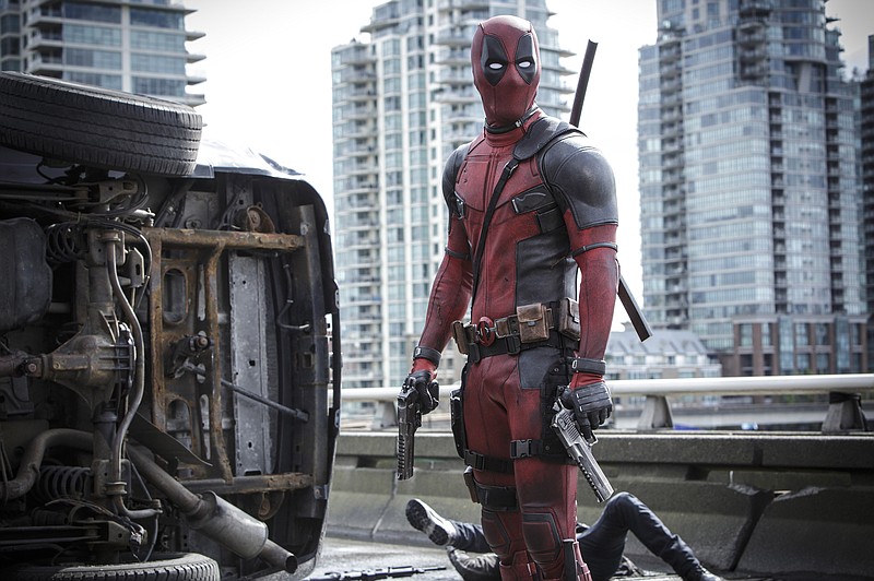 This image released by Twentieth Century Fox shows Ryan Reyonlds in a scene from "Deadpool."