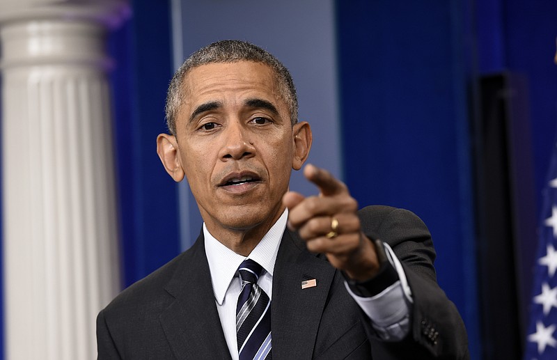 
              In this Feb. 5, 2016, photo, President Barack Obama speaks during a news conference in the Brady Press Briefing Room in Washington. Nine years ago to the day, Obama stood before the Old State House in Springfield and announced his run for president, declaring that "the ways of Washington must change." On Wednesday, Obama returns to the Illinois capital at the twilight of his political career, pleading once again for the type of national unity that has eluded him as president. (AP Photo/Susan Walsh)
            