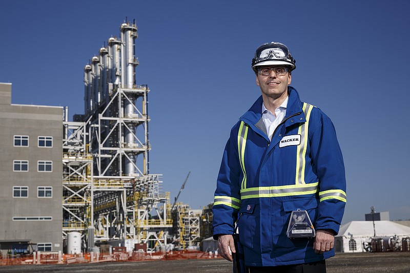 Head of operations at the Charleston Wacker polysilicon plant Konrad Bachhuber stands in the plant on Thursday, Jan. 28, 2016, in Charleston, Tenn.