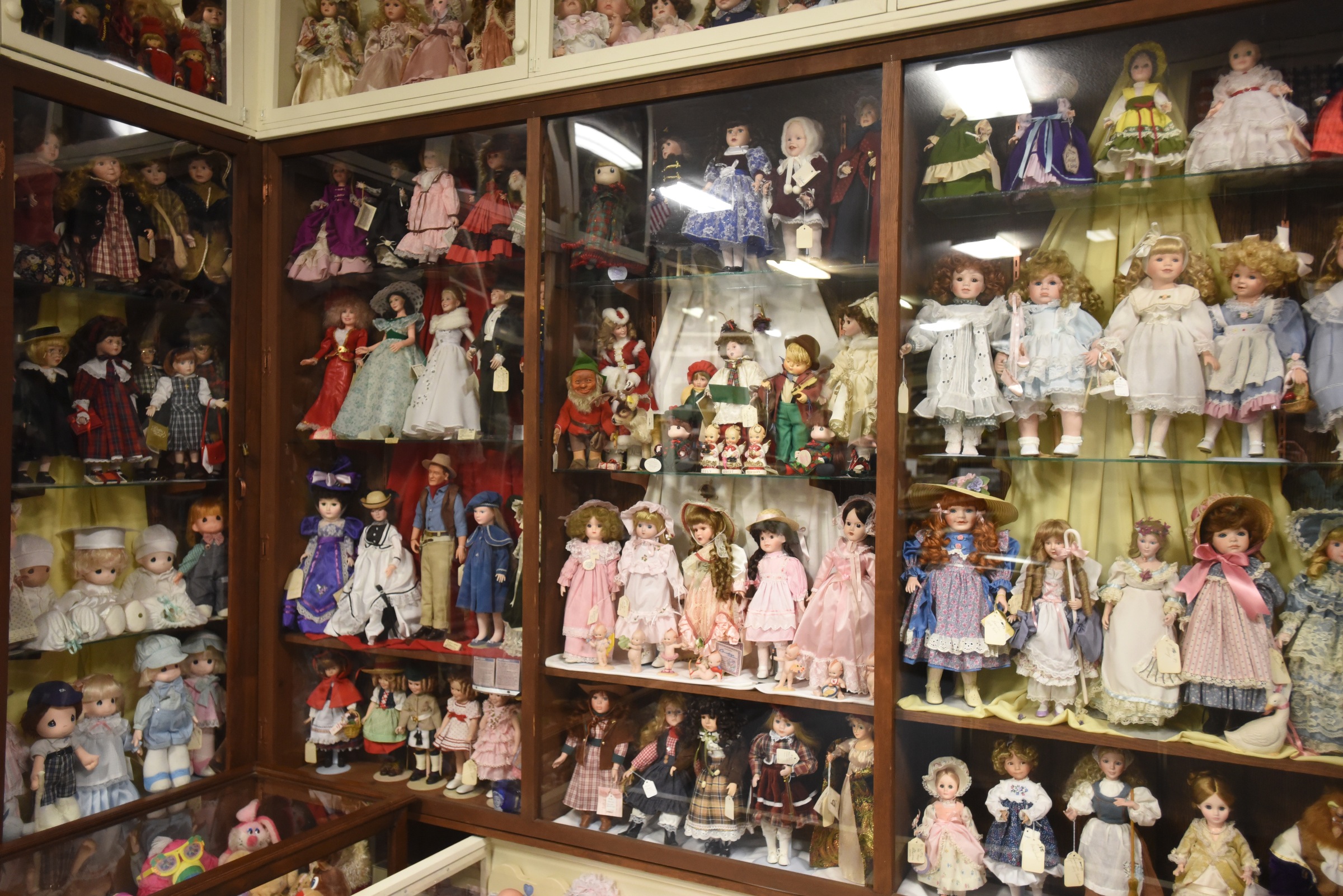 A doll collection is one of many donated collections on display in the Cherokee County Historical Museum in Murphy, N.C., Tuesday, January 19, 2016.