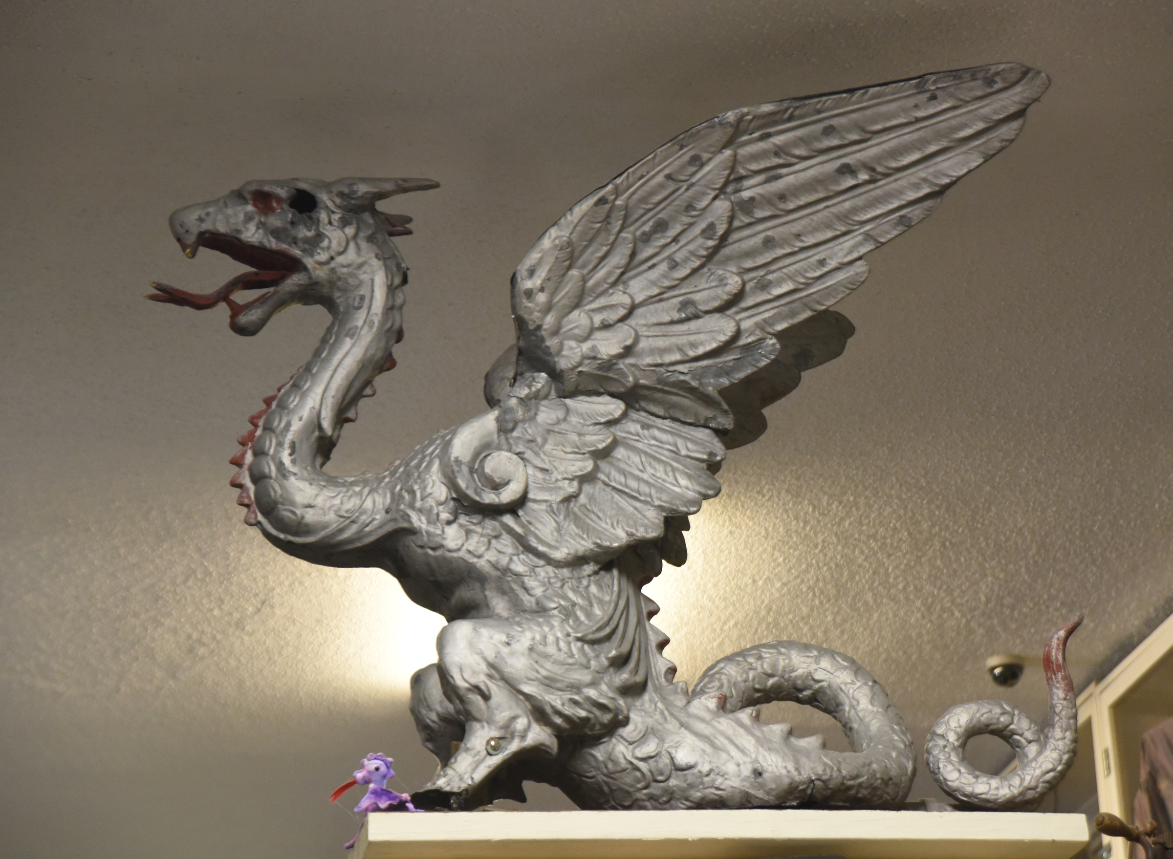 A dragon overlooks items in the Cherokee County Historical Museum in Murphy, N.C., Tuesday, January 19, 2016.