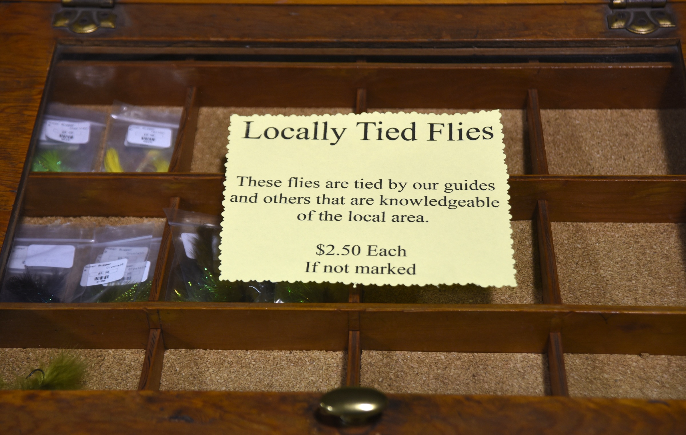 Appalachian Outfitters in Murphy, N.C., sells locally tied flies.
