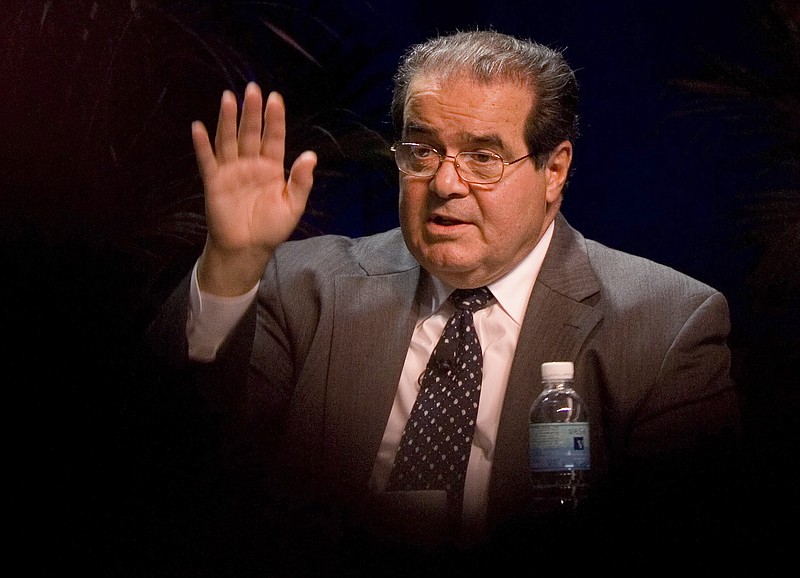 
              FILE - In this Oct., 15, 2006 file photo, Supreme Court Associate Justice Antonin Scalia speaks at the ACLU Membership Conference in Washington. On Saturday, Feb. 13, 2016, the U.S. Marshals Service confirmed that Scalia has died at the age of 79. (AP Photo/Chris Greenberg, File)
            