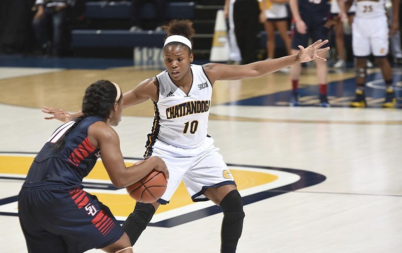Queen Alford scored huge for the Mocs in a conference game against Samford at McKenzie Arena Wednesday night.