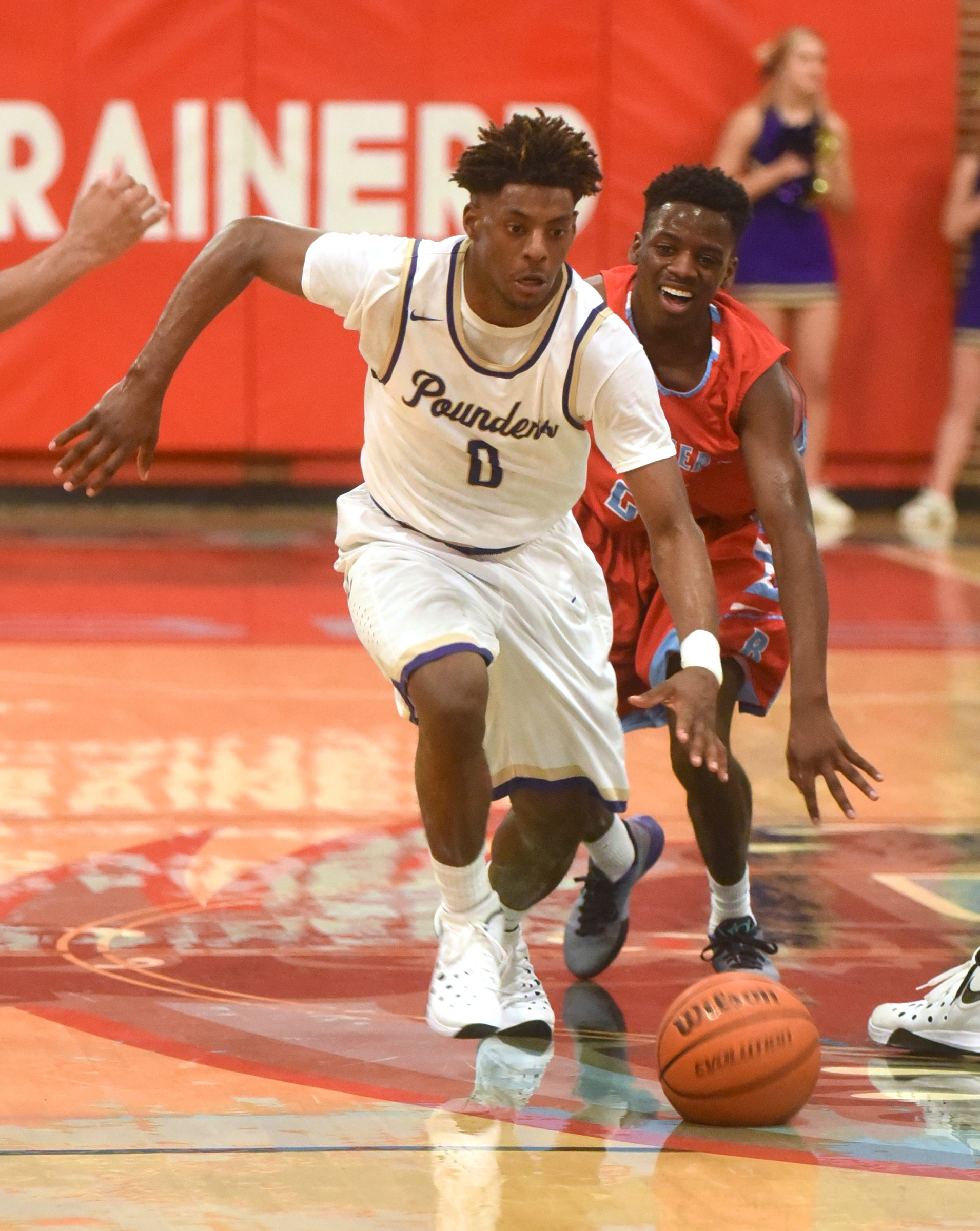 Central's Emmanuel Lane is guarded by Brainerd's Michael Hampton Tuesday, February 23, 2016 at Brainerd High School.