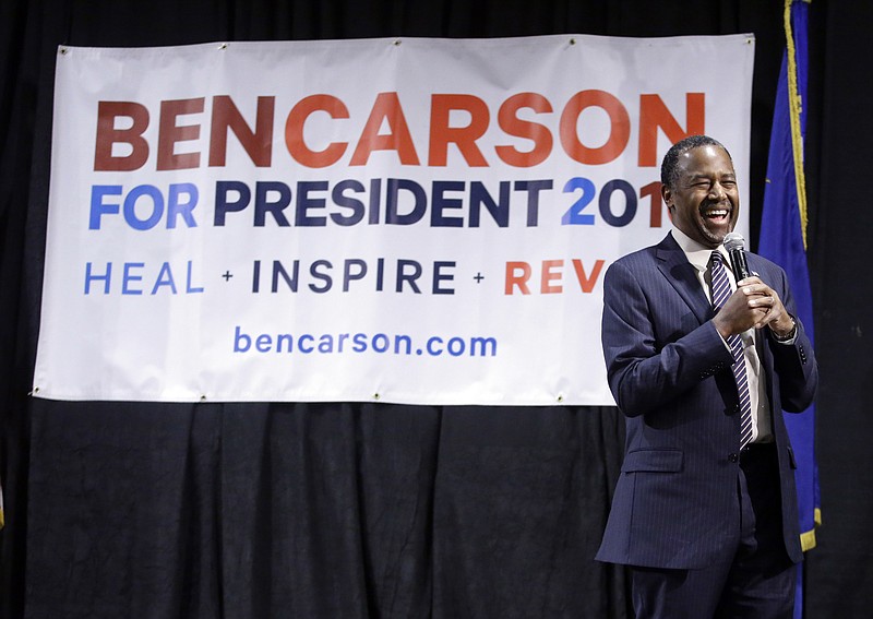 
              In this Feb. 21, 2016, photo, Republican presidential candidate Ben Carson smiles as he is introduced during a town hall meeting in Reno, Nev. Carson is trying to reinvigorate his fading chances at the Republican presidential nomination by questioning Barack Obama’s blackness, the latest in a line of racially-tinged attacks aimed at the country’s first black president by his critics. (AP Photo/Marcio Jose Sanchez)
            