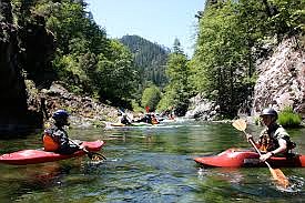 Kayaking is a popular activity at Nantahala Outdoor Center.