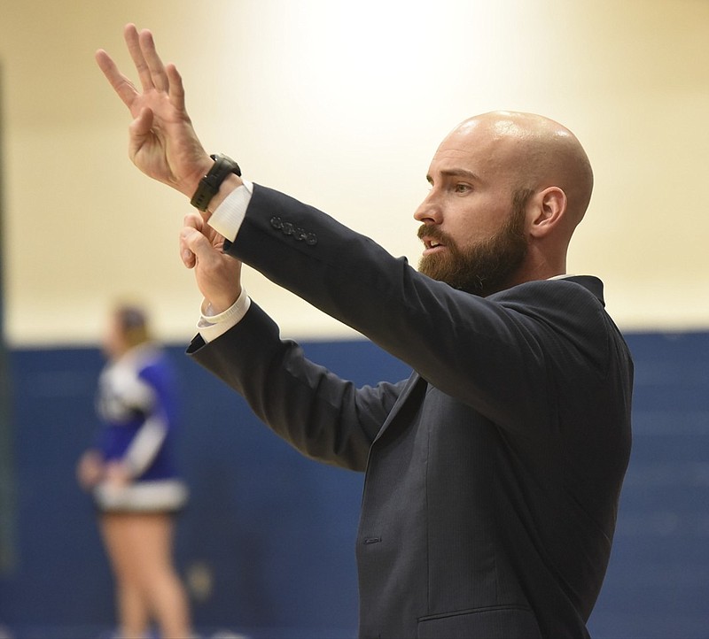 Red Bank coach Nick Fike, shown in a game earlier this season, and his Lions beat McMinn Central on Saturday to advance to the Region 3-AA semifinals. They'll face Central on Tuesday at East Ridge.