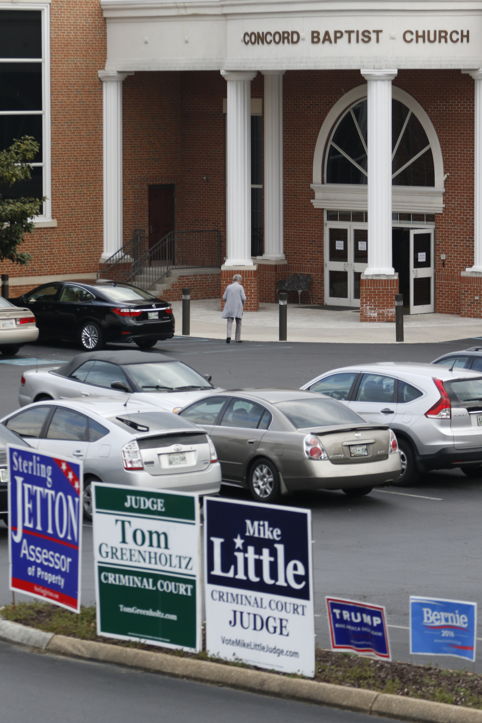 A voter enters Concord Baptist Church in East Brainerd on Super Tuesday, March 1, 2016.