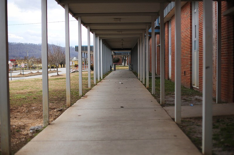 Caption: The exterior of Ooltewah High School photographed on Sunday, January 31, 2016.