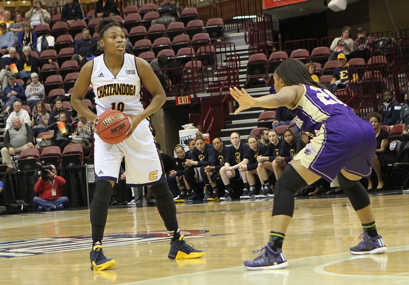 UTC's Queen Alford scored 20 points Thursday in the Mocs' 74-56 win over Western Carolina in the Southern Conference tournament in Asheville, N.C.