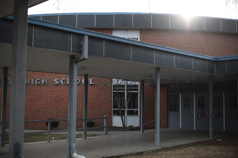 The exterior of Ooltewah High School photographed on Sunday, January 31, 2016.