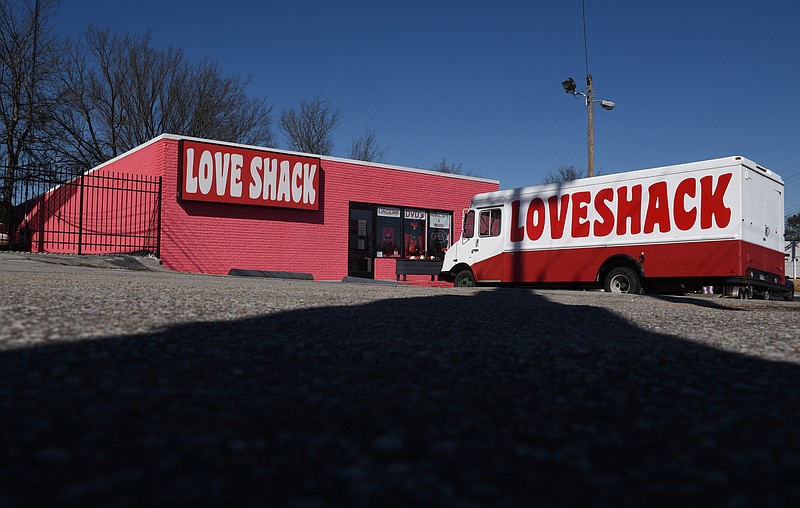 The city is putting pressure on the owner of the adult gift store the Love Shack on Highway 58.
