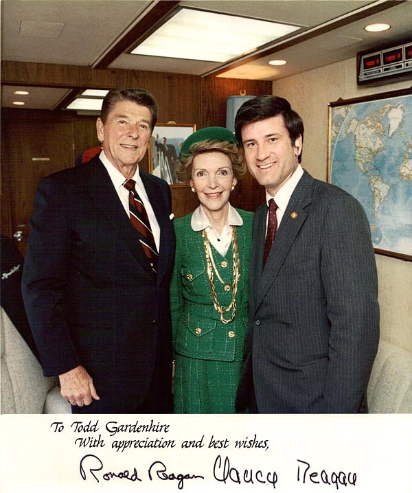 Todd Gardenhire with Ronald and Nancy Reagan