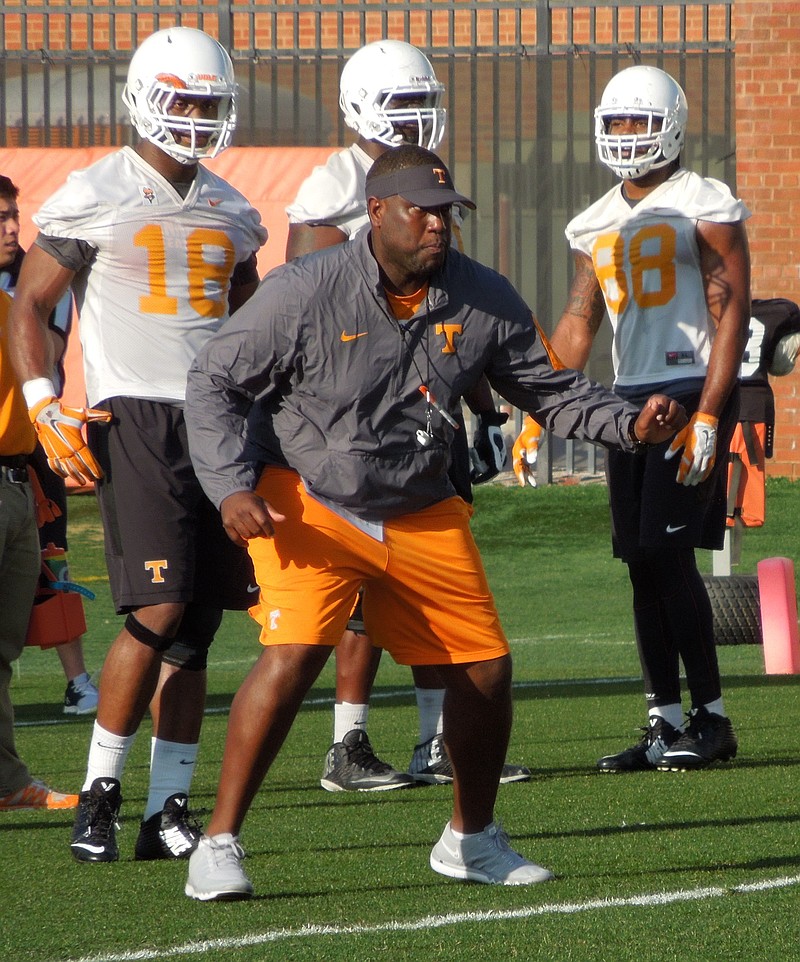 Tennessee tight ends coach Larry Scott was hired by the Vols after serving as interim head coach at Miami last season.