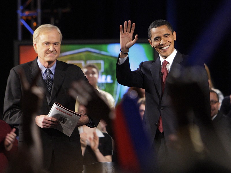 MSNBC host Chris Matthews, left, is not feeling the "thrill up his leg" from Hillary Clinton like he did from candidate Barack Obama.