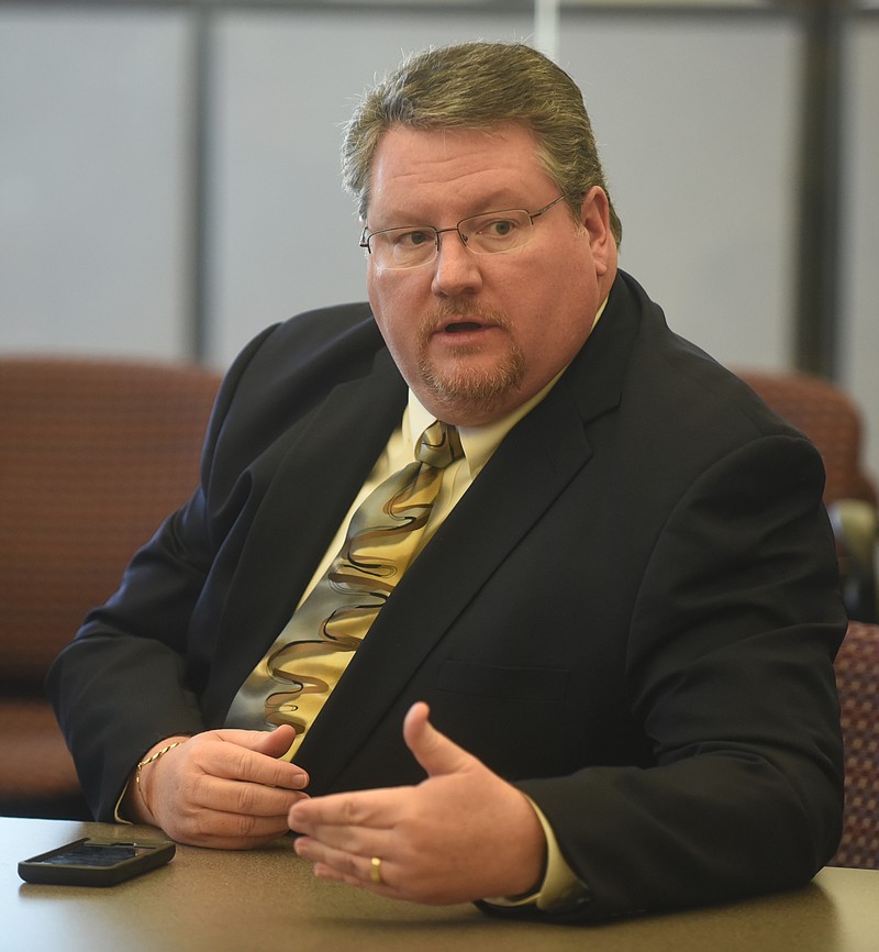 Tennessee State Rep. Marc Gravitt talks Tuesday, January 5, 2016 at the Chattanooga Times Free Press.