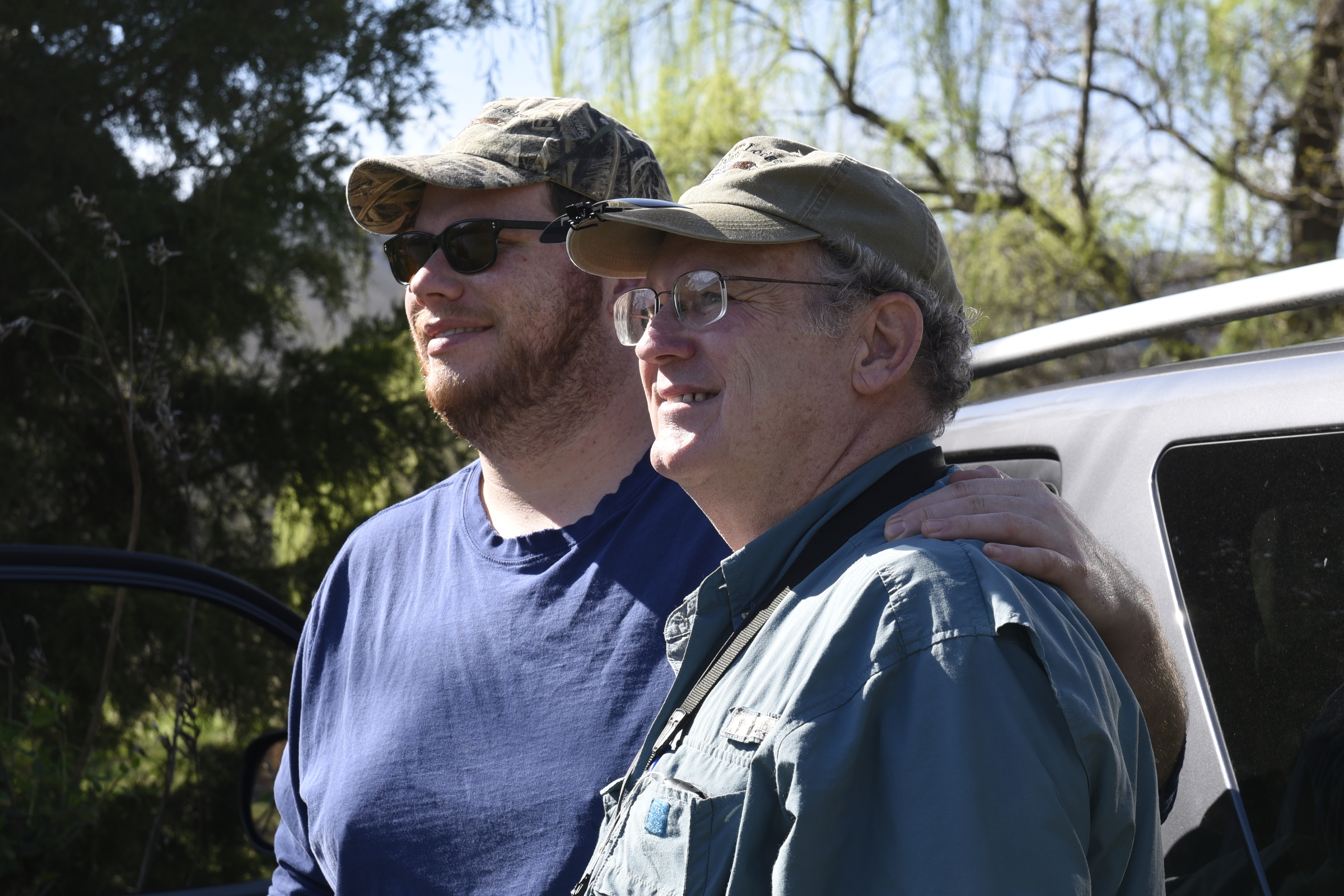 Ted Caldwell, right, and his son Garnet Caldwell are photographed at the Tennessee River Garden property in Marion County onTuesday, Mar. 16, 2016, near TVA's Raccoon Mountain pump storage facility in Chattanooga, Tenn.