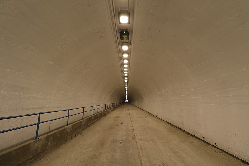 Staff Photo by Dan Henry / The Chattanooga Times Free Press- 3/21/16. Construction continues on the Wilcox Tunnel on Monday, March 21, 2016. 