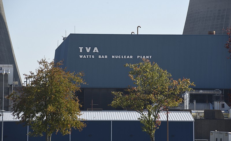 The TVA Watts Bar Nuclear Plant is photographed on Thursday, Oct. 22, 2015, near Spring City, Tenn., as Unit 2 begins producing electricity for the first time, 43 years after construction began at the site. 