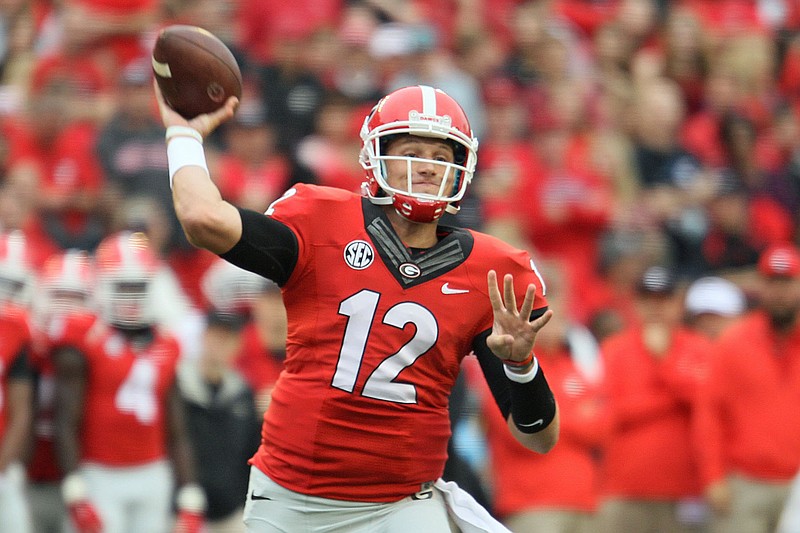 Georgia redshirt junior quarterback Brice Ramsey took some first-team reps during Tuesday's practice, which was the fourth spring workout for the Bulldogs.