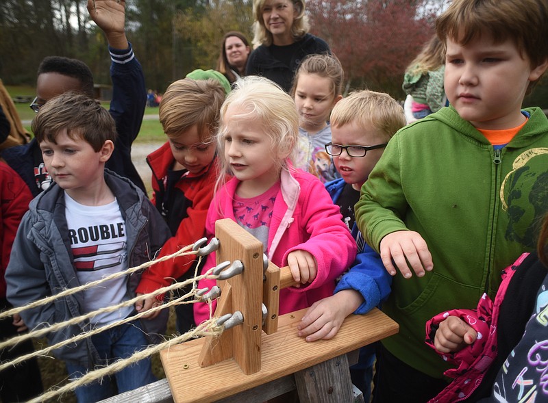 Students like these from McConnell Elementary School, shown during an outing an Audubon Acres last November, would be better protected if proposed background check legislation by U.S. Rep. Marsha Blackburn passes Congress.