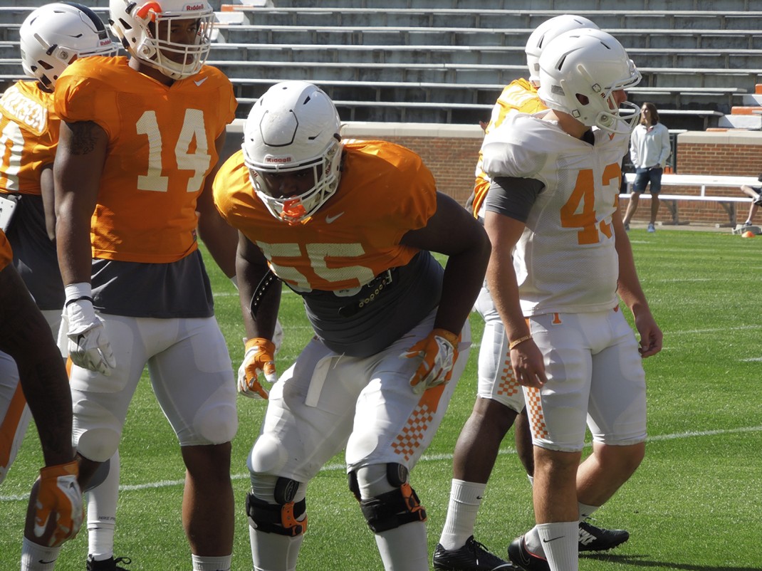 Tennessee defensive lineman Quay Picou is getting plenty of time during spring practice because of injuries to several key players.