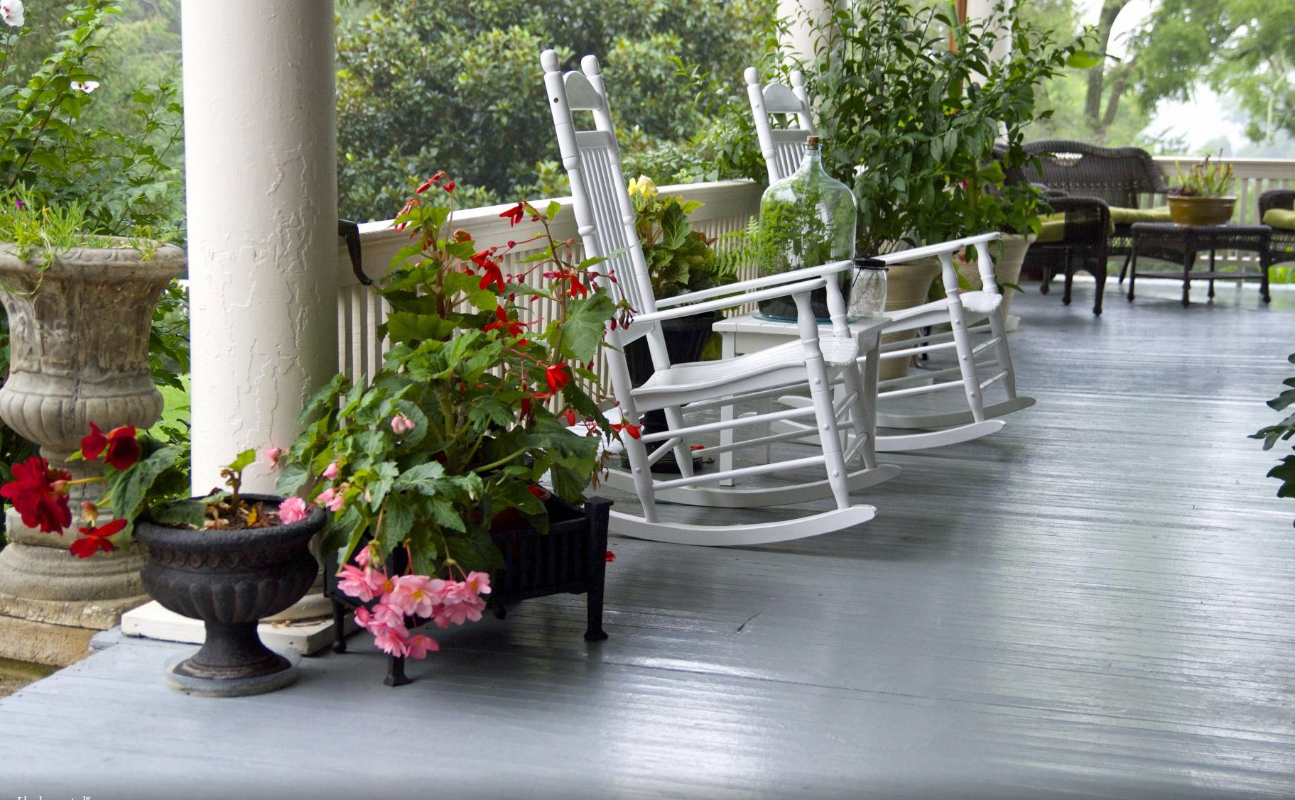 Soak up spring's arrival on the porch of the Reynolds Mansion in Asheville, North Carolina.