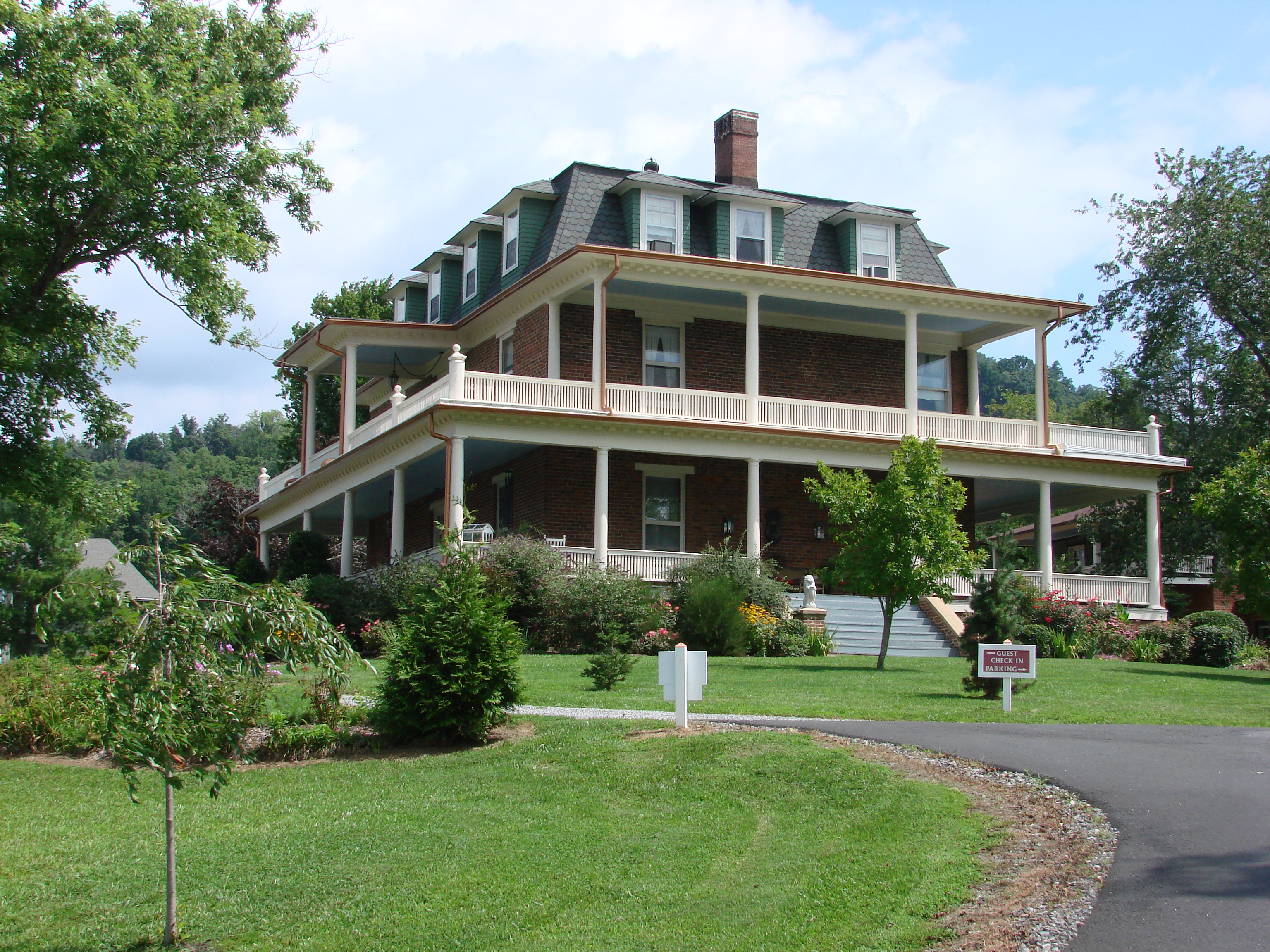 Asheville, North Carolina's Reynolds Mansion is one of the few brick houses from before the Civil War which survive in western North Carolina.