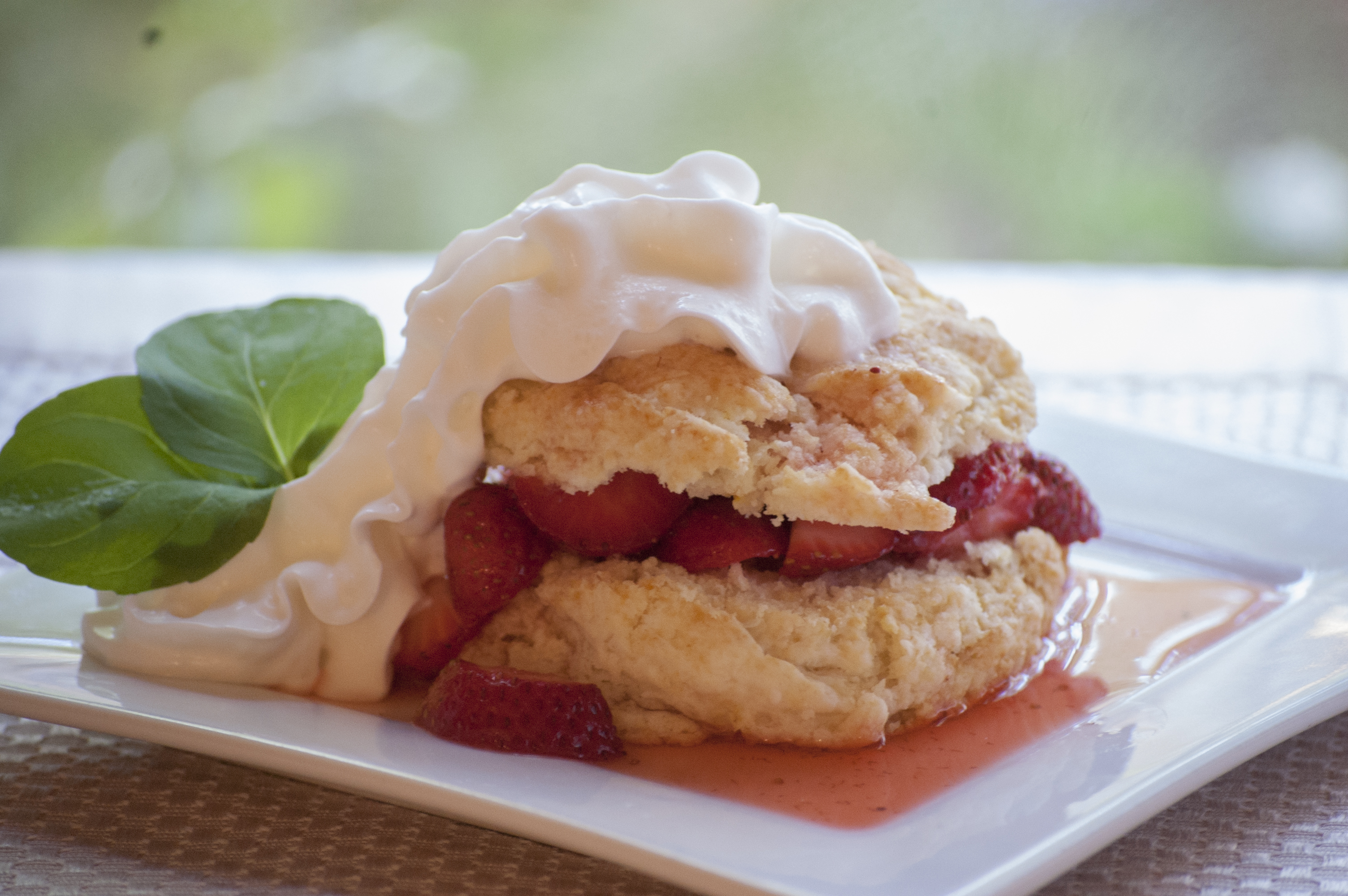 Strawberry shortcake is among the delicious offerings from the kitchen at Stonehurst Place in Atlanta, Ga.