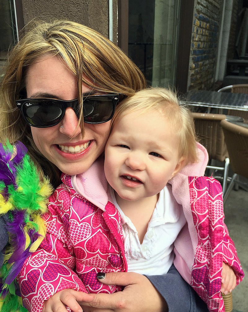 In this undated photo released by Brittany Hudson, Hudson holds her 16-month-old daughter Braylee, in Tenn. Hudson, who is a recovering painkiller addict, gave birth to the girl in the backseat of a car on the side of a road. The girl was born dependent on drugs because of her mothers' drug abuse while pregnant. Hudson says the child, who is now 17 months old, is now healthy. (Brittany Hudson via Brittany Hudson)